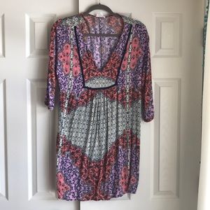 Glam Three Quarter length Cotton Dress